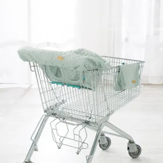 roba Einkaufswagenschutz 'roba Style' inkl. Tragerucksack - Gepolsterter Schutzbezug für Babys & Kleinkinder - Universal passend - Frosty Green