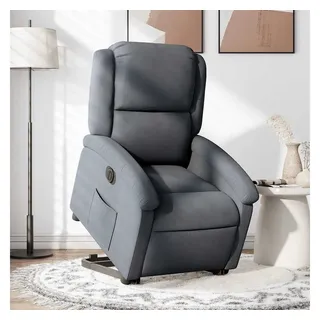 vidaXL Relaxsessel mit Aufstehhilfe Elektrisch Samt 144,5 x 82 x 0 cm Dunkelgrau