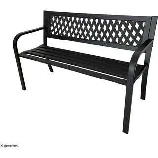 Hti-Living Gartenbank 119 x 75 x 50 cm Schwarz
