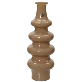 Kaemingk Dekovase BUBBLE, H 40 cm, Beige, recyceltes Glas, (1 St), bauchige Form beige