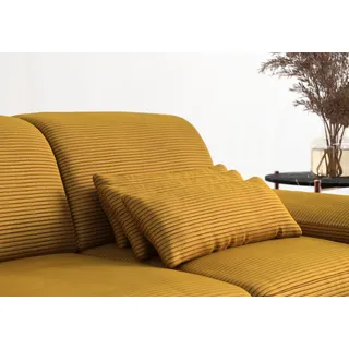 Sofakissen SIT & MORE "Cabana", gelb (mustard), B:65cm H:25cm T:10cm, 100% Polyester, Polsterauflagen, Sofakissen, wahlweise 2er- oder 3er-Nierenkissen-Set