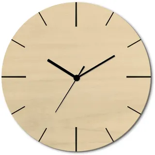 Artland Wanduhr Zeitliche Schlichtheit (wahlweise mit Quarz- oder Funkuhrwerk, lautlos ohne Tickgeräusche) beige