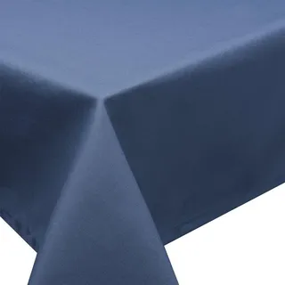 Leinen Tischdecke 110x180 cm eckig blau - Blau