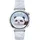 41 mm Silber Fluorelastomer-Armband Hellblau