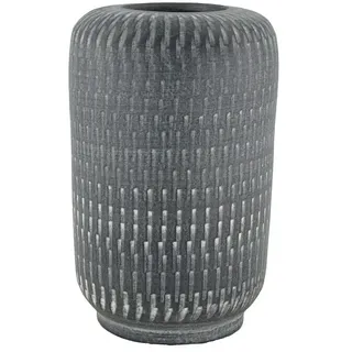 Vase  (Ø x H: 14 x 24 cm, Keramik, Schwarz/Weiß)