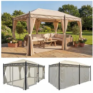 MCW Pergola Calpe 5 x 3 m inkl. 1 Seitenteil Creme