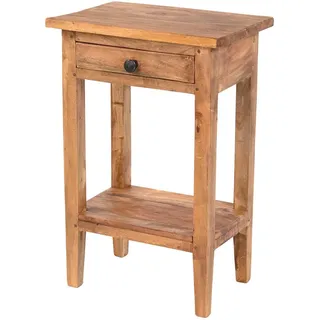 DESIGN DELIGHTS Telefontisch Hellbraun, Holz, 34x52x24 cm, Wohnzimmer, Wohnzimmertische, Beistelltische