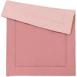 BORNINO HOME Wende-Krabbeldecke Musselin 100x150 cm, rosa