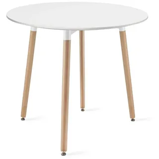 home collective Esszimmertisch Ø 80 cm weiß