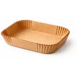 RyanPack Backpapier für Airfryer & Heißluftfritteuse – Rechteckig 22×15×4,5 cm – 100 Stück