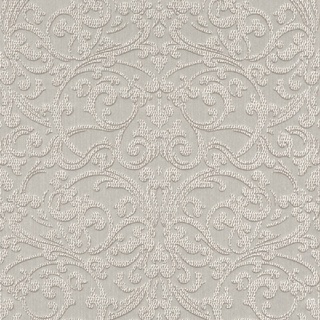 Casa Padrino Barock Textiltapete Silber / Weiß - 10,05 x 0,53 m - Stofftapete mit strukturierter Oberfläche