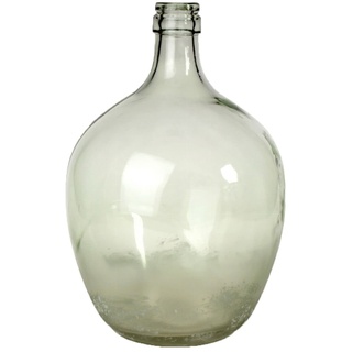 Flaschenvase Ballonvase Glasballon Weinballon VASE grün gefrostet 38 cm hoch groß Glas...