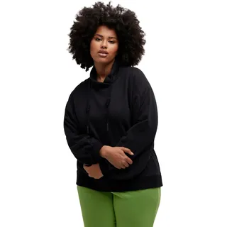 Ulla Popken, Damen, große Größen, Sweatshirt, schwarz, 46-48 - 46-48