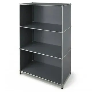 Floordirekt Bücherregal 75 x 40 x 120 cm Grau