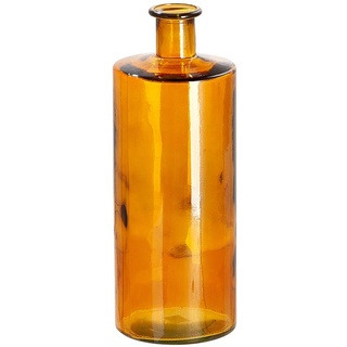 GILDE große Deko Vase XL Bodenvase aus reyceltem Glas - Glasvase Arturo - Deko Wohnzimmer Farbe: Orange-Gelb - Höhe 75 cm