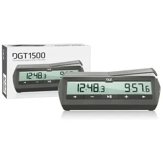 DGT 1500 digitale Schachuhr grau