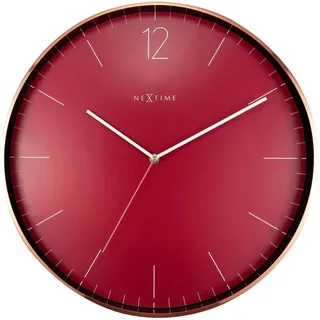Nextime, Wanduhr, Wanduhr Very Essential 40 Ø, Kupfer/Rot (40 cm)