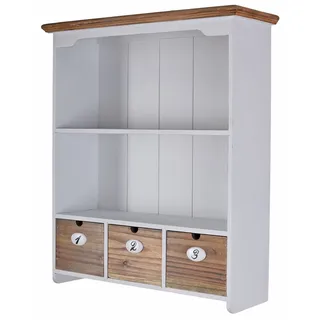 Wandschrank shabby weiss Wandregal Ablage Landhausstil Küchenablage Regal Holz