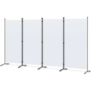 Angel Living Paravent 4tlg 324 X170CM Sichtschutz Balkonbespannung Balkonsichtschutz Paravent Raumteiler Trennwand,Elfenbein