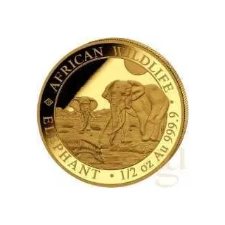1/2 Unze Goldmünze Somalia Elefant 2026
