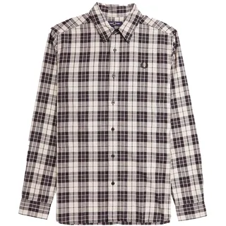 Fred Perry Hemd grau / schwarz / weiß XXL