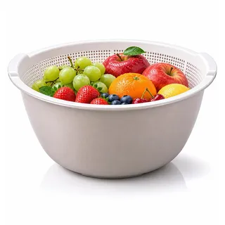Küchensieb, Siebschalen-Set, Lebensmittelsiebe Und Siebe aus Kunststoff, Obst- Und Gemüsewaschkorb Für Reis, Nudelsieb