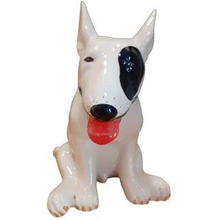 Spardose Bullterrier groß Keramik Tier Motiv Sparschwein Geldgeschenk