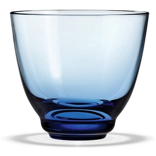 Holmegaard Wasserglas 35 cl Flow aus mundgeblasenem Glas für Getränke, blau