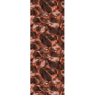 Vinyltapete QUEENCE "Oancoitha", braun (bronze), B:0,9m L:2,5m, Vinyl, Tapeten, 90x250cm, selbstklebend, kinderleichte Anbringung,, Sticker