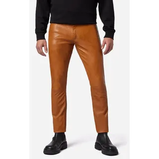 Herren Lederhose Lederjeans Ricano SLIM FIT – cognac / 36 - Braun - 36