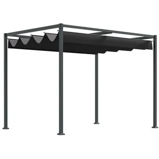 Outsunny Pergola 3x2m Garten Pavillon Terrassendachung Metall, Gartenpavillon mit verstellbares Dach, Freistehend, Sonnenschutz für Terrasse