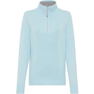 Olsen Pullover Henny, Troyer-Kragen hellblau M-L