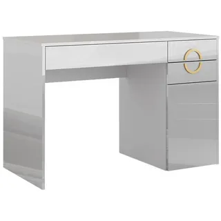 Vicco Schminktisch Adela Weiß Hochglanz, 115 cm, mit 3 Schubladen