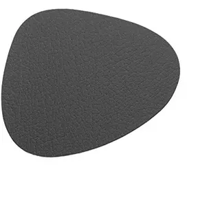 LindDNA Glasuntersetzer Curve Recyceltes Leder Bull Braun, Maße: 11cm x 13cm, 9853