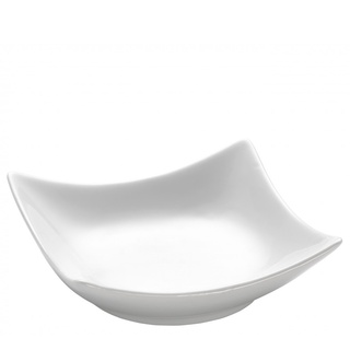 M&W White Basics Square Dipschale Wave 10 cm