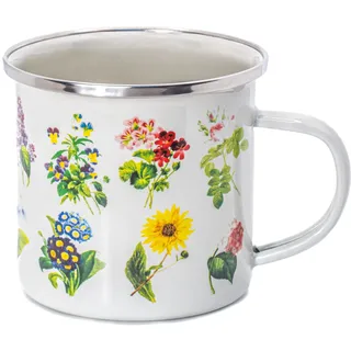 Sass & Belle Emaille-Tasse mit Vintage-Blumen