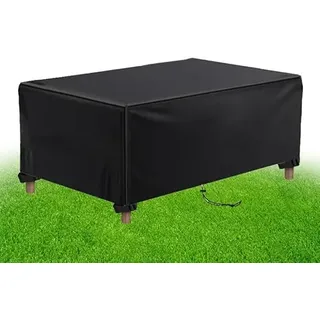 Abdeckplane Gartenmöbel Winterfest 130 L x 100 B x 80 Hcm Gartentisch Abdeckung,Oxford Anti-UV Abdeckplane Für Gartentische,Wasserdichte Abdeckung Für Gartentisch,Schutzhüille Für Gartenmöbel Eckig
