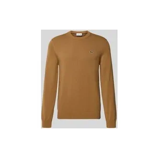 Regular Fit Strickpullover aus Baumwoll-Mix, Camel, XXXL