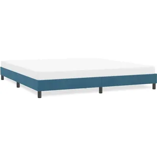 Möbel Bettgestell ohne Matratze Dunkelblau 180x220 cm Samt - Klassische Betten &56294 - Blau