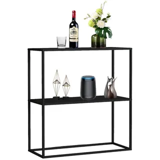 DanDiBo Ambiente Konsolentisch 80x80x25 cm Schwarz