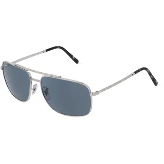 Ray-Ban RB3796 Unisex-Sonnenbrille Vollrand Quadratisch Metall-Gestell, silber