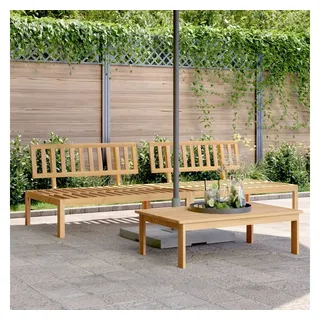 vidaXL Garten-Mittelsofas Loungesofa braun