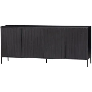 Woood Sideboard Gravure 200 x 85 cm Beige / Schwarz