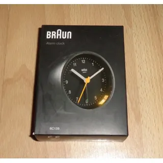 BRAUN BC12B Klassischer Quarz Wecker Reisewecker,Schwarz,NEU!