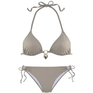 bruno banani Triangel-Bikini Damen stein Gr.40 Cup A/B