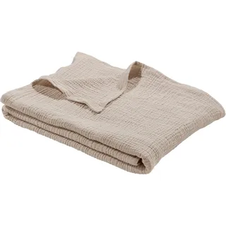LeGer Home by Lena Gercke Wohndecke »HEVIN«, Tagesdecke im Baumwoll-Crinkle-Effekt, Musselin, Kuscheldecke grau