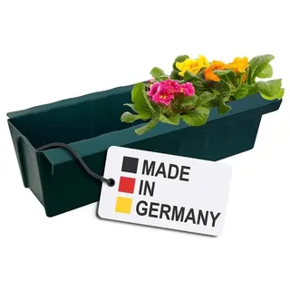 Buri Europaletten Blumenkasten 13,3 x 37,3 x 9,9 cm Dunkelgrün