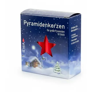 18x Pyramidenkerzen rot 105mm für große Weihnachtspyramide Set Weihnachtskerzen