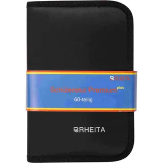 RHEITA Schüleretui 60teilig schwarz