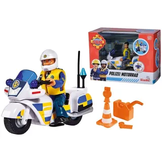 SIMBA Spielzeug-Auto Feuerwehrmann Sam Polizei-Motorrad weiß